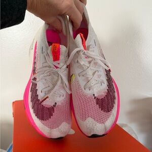 Nike Women's Running Shoes - White with Pink and Hot Pink Accents